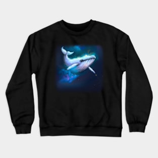 Whale floating in space Crewneck Sweatshirt